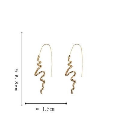 Texture Personalized Geometric Hoop Nugget Earrings For Women Nugget Jewelry