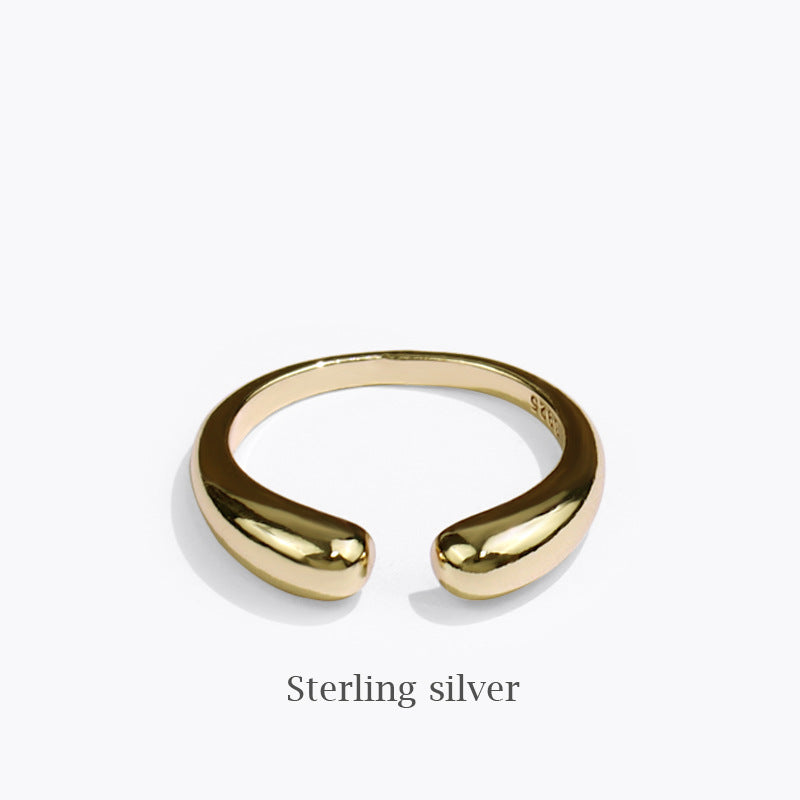 New Korean version personality ring women's gold creative opening ring ins cold wind cross-border foreign trade accessories dropshipping nugget earrings